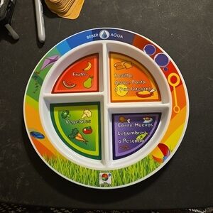 Colorful Kids Sectioned Plate